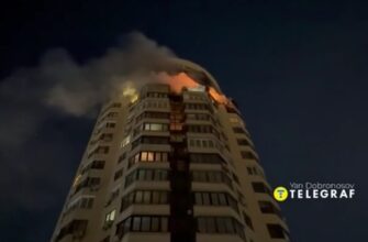 У Києві дрон влучив у багатоповерхівку — очевидці