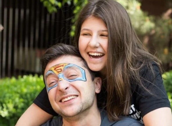 Володимир Зеленський з дочкою