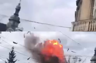 😭💔 Серце в п’ятки! Момент влучання y ЛЬВОВІ — ВІДЕО