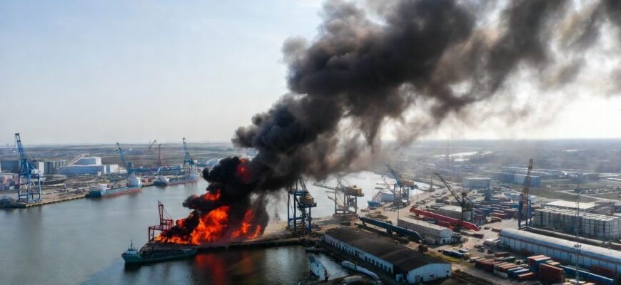 Що відбувається в Усть-Лузі та Приморську: з’явилися супутникові знімки руйнувань Що відбувається в Усть-Лузі та Приморську: з’явилися супутникові знімки руйнувань