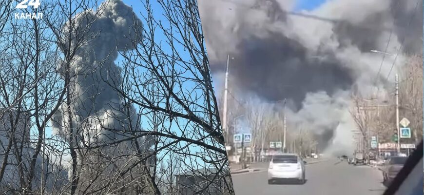 Над містом здіймається густий дим: у Донецьку, ймовірно, атакували склад "Шахедів" Над містом здіймається густий дим: у Донецьку, ймовірно, атакували склад "Шахедів"