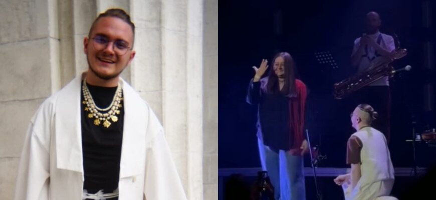 Відомий український співак просто під час концерту освідчився дівчині Відомий український співак просто під час концерту освідчився дівчині