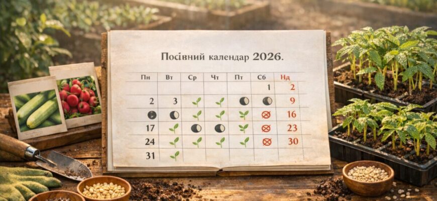 Посівний календар 2026 на квітень: коли сіяти огірки, кабачки та редиску, щоб вродили