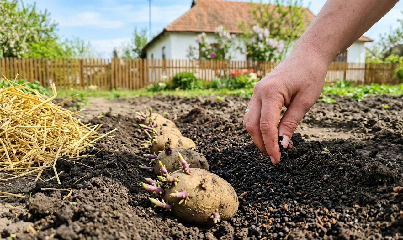 Фермери показали врожайний метод посадки картоплі під сіно