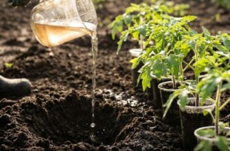 За добу до висадки томатів – неодмінно: 200 мл на лунку, і з куща збираємо аж по 15 кг