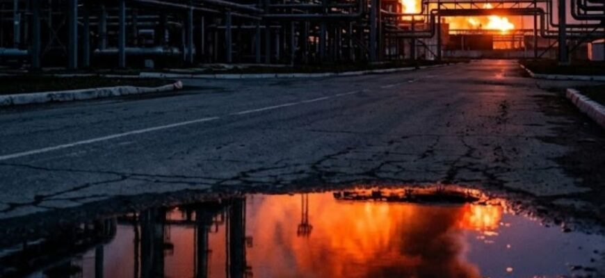 Горить НПЗ у Самарській області: у Новокуйбишевську лунали вибухи