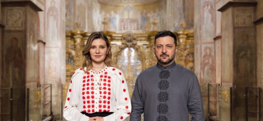 “Віримо і творимо дива”: Зеленський з дружиною привітав українців з Великоднем