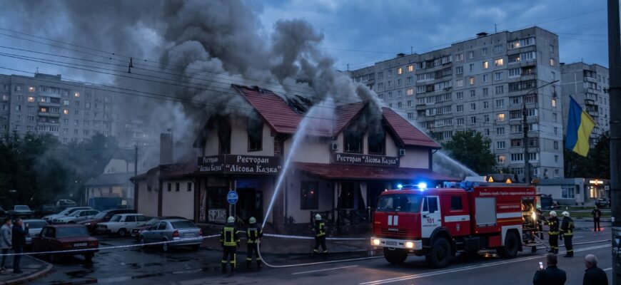 Вечірня НП у столиці: ресторан охопило полум’я, подробиці евакуації