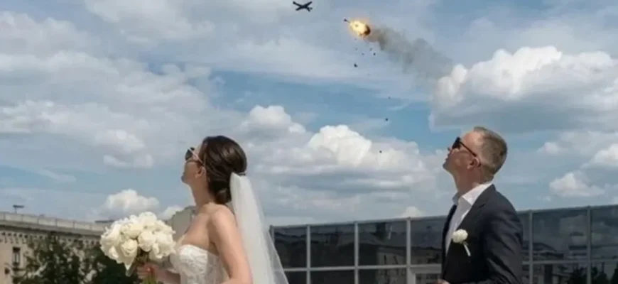 Дрон-камікадзе перервав весільну фотосесію: як молодята пережили атаку в небі