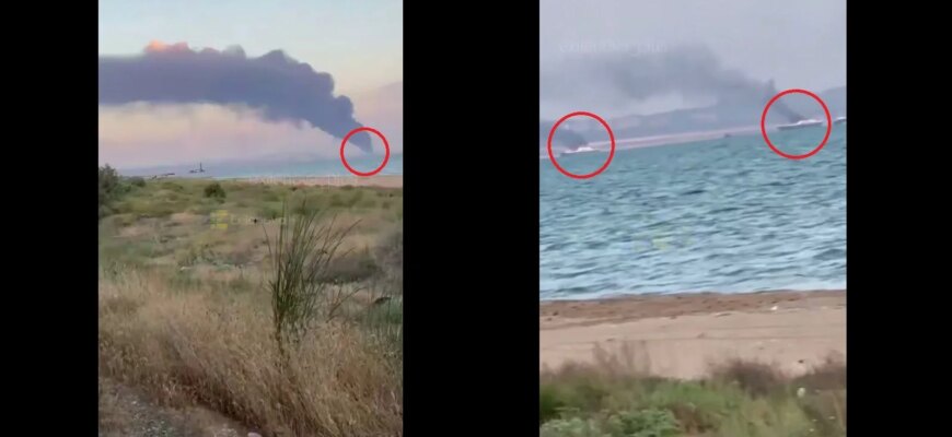 Морський вогонь: що відомо про серію потужних вибухів у Керченській протоці