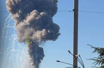 Під Бєлгородом прогримів потужний вибух: небо затягнуло густим чорним димом