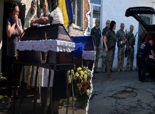 Сльози та плакати: що відбулося на похованні братів, яких підозрюють у вбивстві військові