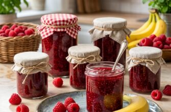 🍓 Малина + банан = варення, яке підкорює з першої ложки! Цукру потрібно менше, а смак просто неймовірний – Файно — коли смачно!