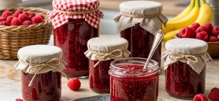 🍓 Малина + банан = варення, яке підкорює з першої ложки! Цукру потрібно менше, а смак просто неймовірний – Файно — коли смачно!