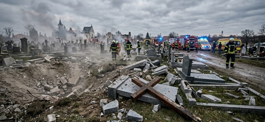Вгатили авіабомбою по цвинтарю: там жах — фото наслідків