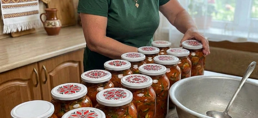🥒 Хрусткі огірки в томатній заливці з часником на зиму: закуска, яка розлітається миттєво! 🍅