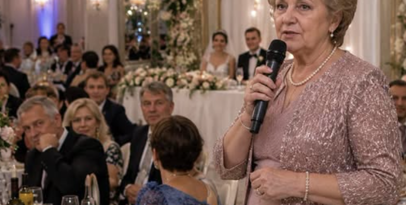 На весіллі онука сваха голосно назвала мене дворнягою. Я підійшла до мікрофона й назвала справжнє прізвище її першого чоловіка
