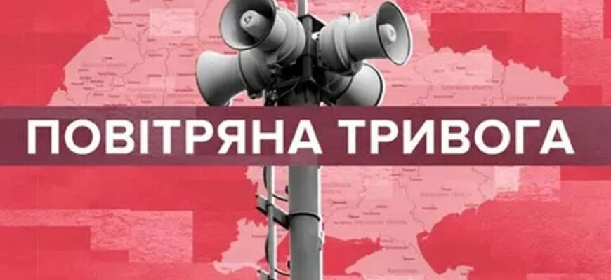 У яких саме областях України оголошено повітряну тривогу через загрозу балістики