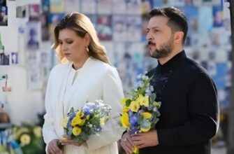 Зеленські вшанували пам’ять полеглих і зустріли високопосадовців – бачите, як одягнулася перша леді
