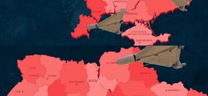 Росія атакує Україну дронами та керованими авіабомбами