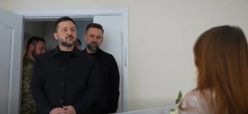 Володимир Зеленський відвідав у пологовому будинку киянку, яка народила під час обстрілу