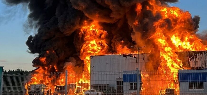 Удар по найбільшому заводу на Житомирщині спричинив масштабну пожежу — під загрозою робота тисяч людей