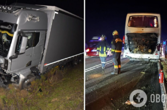 Друга ДТП за місяць в Угорщині: польський автобус з паломниками зіткнувся з вантажівкою через вівцю