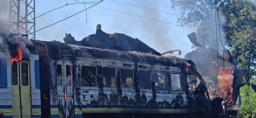 Зранку ворог атакував потяг на Харківщині: шестеро постраждалих