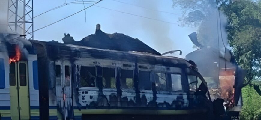 В Ізюмській МВА підтвердили атаку ворожого «Шахеда» на пасажирський потяг