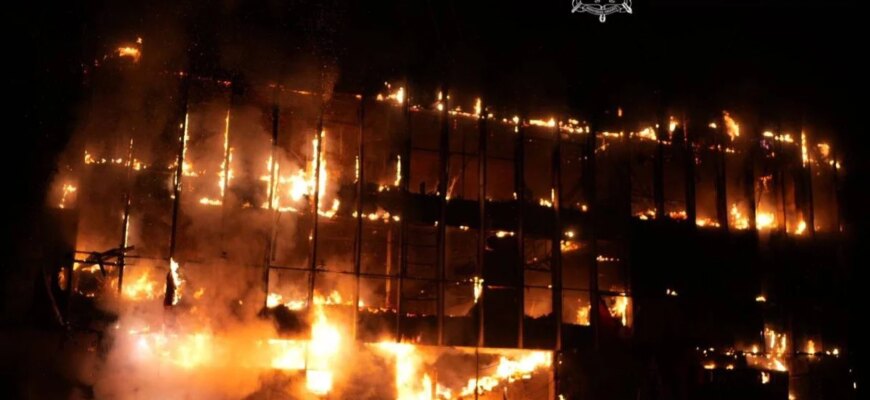 Окупанти завдали удару по Запоріжжю та спричинили пожежі в торговельному центрі й багатоповерхівках