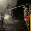 У ДСНС розповіли про наслідки атаки РФ на Київщині: знищено сім вантажівок, постраждав логістичний комплекс