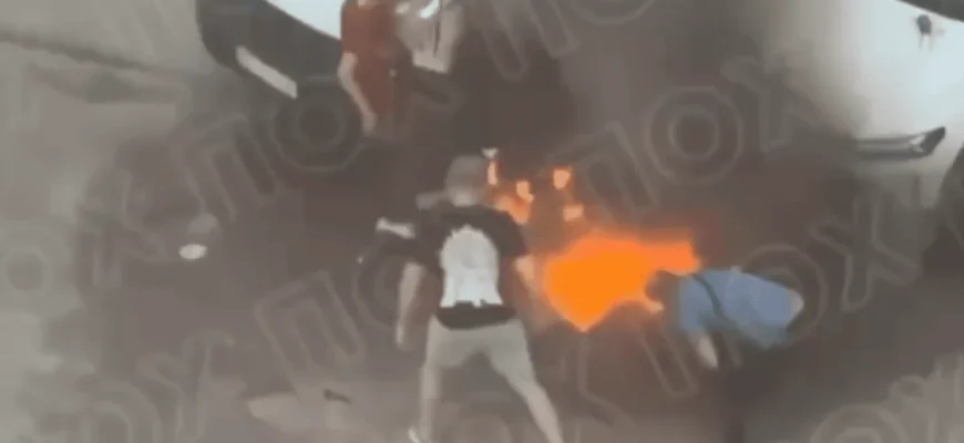 У Києві чоловік голими руками відтягнув палаючий уламок «Шахеда» від автівки