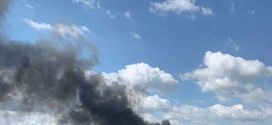 Увечері на території кіностудії імені Довженка в Києві виникло сильне займання