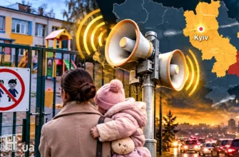У Києві затяжні повітряні тривоги зупиняють роботу транспорту та дитячих садків