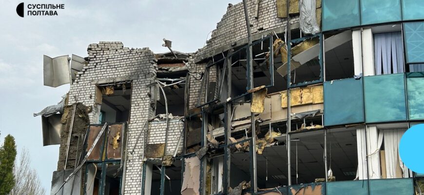 Уночі 22 жовтня дрон влучив у телекомпанію «Візит» у Кременчуці: що розповідають очевидці