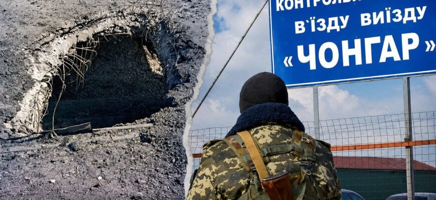 Впала ціла конструкція: супутники зафіксували наслідки нових ударів по Чонгарському мосту