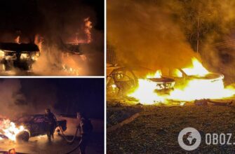 У Дніпровському районі спалахнула пожежа — уламки ворожого безпілотника впали на Київ