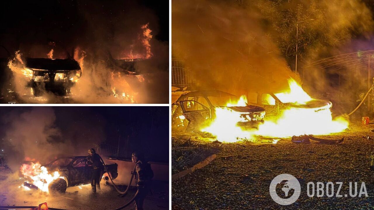 У Дніпровському районі спалахнула пожежа — уламки ворожого безпілотника впали на Київ