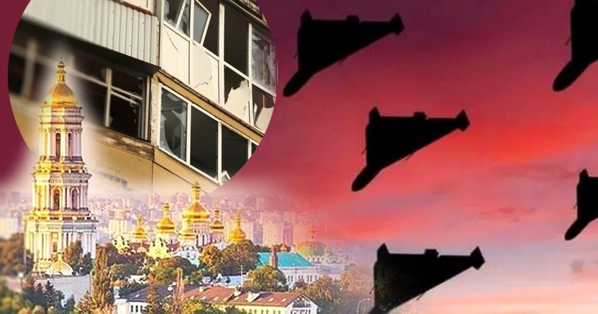 Уламки безпілотників впали біля багатоповерхівки на Печерську: спалахнули автівки